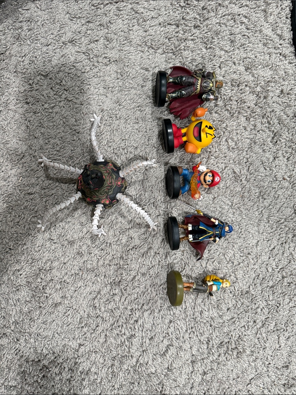 Nintendo Amiibo Figures including Mario, PAC-man and Zelda figures